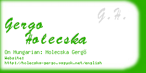 gergo holecska business card